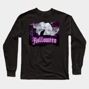 Halloween Moon Scenery Long Sleeve T-Shirt